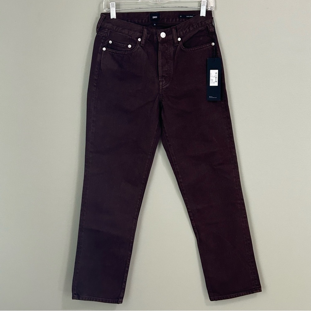 NWT $188 Edwin cai java denim jeans size‎ 26 classic straight brown womens